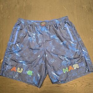 Paul & Shark Yachting Blue Abstract Print Swim Trunks Mens XL Made in Italy